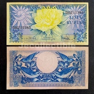 UANG KUNO 5 RUPIAH 1959 SERI BUNGA MAHAR UNC GRESS