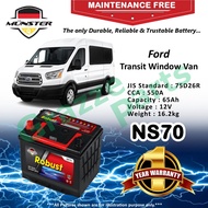 Münster Robust MF CMF NS70 | NS70R | 75D26R (65AH) Car Battery Bateri Kereta for Ford Transit Window Van