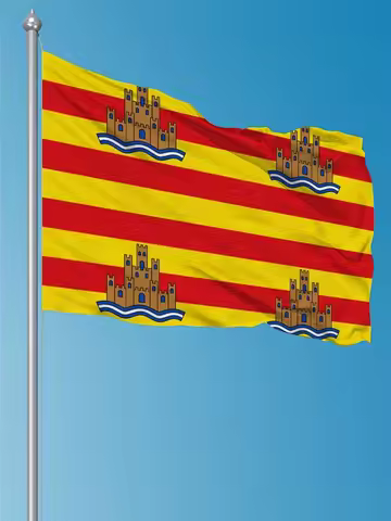 FLAGDOM 3X5Fts 90X150cm Spain Spanish Balearic Islands Ibiza Flag