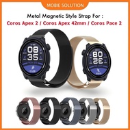For Coros Apex 2 , Coros Pace 2 , Coros Apex 42mm Magnetic Metal Styles Replacement Strap