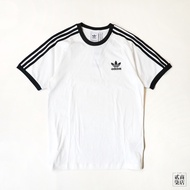 ((D.S) adidas Originals 3-Stripes Tee Men's White Three-Line Clover Short Sleeve IA4846