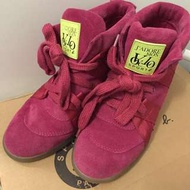 Agnes b暗紅色內蹭鞋
