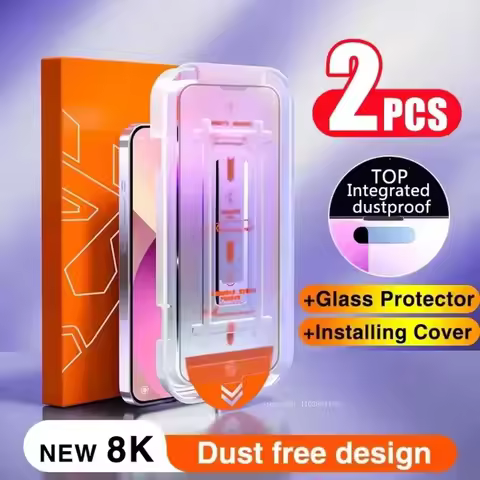2PCS 8K Dust Free Glass For Xiaomi Redmi Note 13 Pro 12 11 10 9 8 7 Pro 14C 13C Mi 13T 12T 11T Pro 1