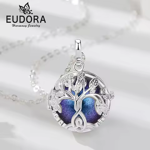 Eudora Bola de Grossesse Necklace Angel Caller Tree of Life Musical Bell Pendant Wishing Chime Jewel