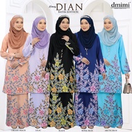 DMIMI Baju Kurung Batik Dian Satin Printed readystock Baju Kurung Viral 2024