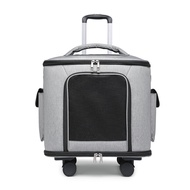 Cat Dog Pet Bag Large Capacity Silent Wheel Outing Trolley Case Portable Breathable Portable Large C