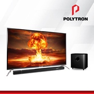 TV LED POLYTRON 50 INCH TERBARU PLD 50 B 8750 + SOUNDBAR WITH