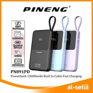 PINENG PN891PD 22.5W 10000MAH SLIM AND COMPACT PORTABLE WITH BUILT-IN CABLE