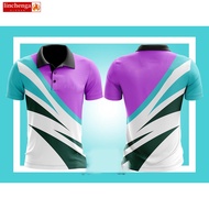Full Sublimation purple teacher Polo Shirt with logo