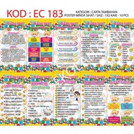 🏃‍1 DAYSHIP🏃‍ JIMAT 10pcs Poster Minda Sihat / Bahan Bantuan Mengajar / PAK 21 / TS25⭐FAST SHIPPING⭐