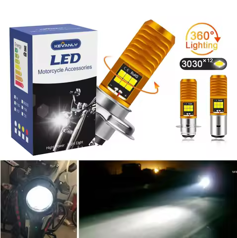 1pcs h4 led motorcycle headlight p15d h6 ba20d led bulb motorcycle High low beams Fog lamp Driving l