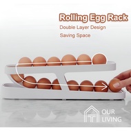 [OL]Egg Storage Refrigerator Egg Container 2-Tier Egg Box Rack Storage Egg