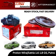 TRW Proton Wira, Satria GTI, Putra 1.6, 1.8 Rear (Belakang) Disc Rotor (2 PCS) & Disc Pad (4 PCS)