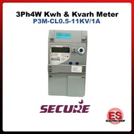 Secure PRI 3Phase 4Wire Kwh & Kvarh Meter, Type: P3M, CL0.5,  In: xx/1A, 11KV/rt3//110v/rt3, c/w RS4