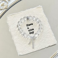 White Crystal Bracelet Women's Bracelet for Girlfriend Girlfriend Birthday Gift Butterfly Design