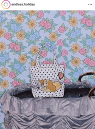 🤍🐾New+พร้อมส่ง🤍🐾กระเป๋าผ้าแบรน Endless♾️holiday รุ่นใหม่ Lady and the Tramp🧡ใบขนาดน่ารัก ใส่ของได้เย