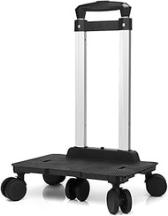 Backpack Trolley - 4 Wheels Folding Compact Lightweight Luggage Cart, Travel Trolley for Bags/Lunch Backpack/Golf Bag (5 Wheels（Removable）)