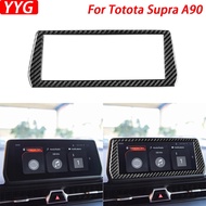 For Toyota Supra A90 2019-2022 Real Carbon Fiber Navigation Screen Panel Trim Cover Car Interior Dec