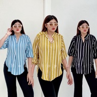 KEMEJA [HOKI] Shirt FUXI RAYON BALI Tiedye Sleeve 7/8 | Women's BLOUSE