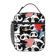 Kumamon Kids lunch bag Portable School Grid Lunch Box Student with Keep Warm and Cold