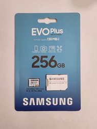 Samsung  microSD card 256GB with adapter (EVO Plus) (speed up to 130MB/s)全新三星原裝行貨記憶咭 $ 160