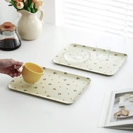 日本霜山 長方形櫻桃印花風仿瓷托盤