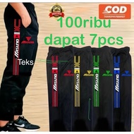 100 thousand get 7 Unisex Long Training Pants for Men Lotto MaterialWanita Elastic Waist Right Pocke