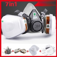 TENGZHI 7 in 1 3M 6200 gasmask/6001/ Toxic Vapor Filter Protective Respirator Sulfur Dioxide
