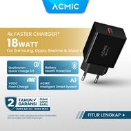 ACMIC CQC01 USB 18W Kepala Charger Fast Charging Adaptor
