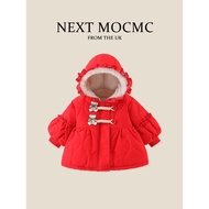 NEXT MOCMC Baby Girl Autumn Winter Fleece Lining Jacket Girls Winter Clothes Fashionable Cotton Clot