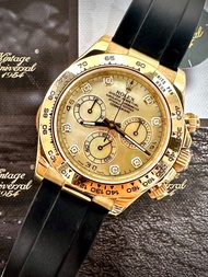 🌈🌈新返貨啦🌈🌈Rolex Daytona 116518💛原裝黃貝殼水泡石字面 18K黃金 淨錶 連原裝18K黃金扣🐚1149C（廣華街店）