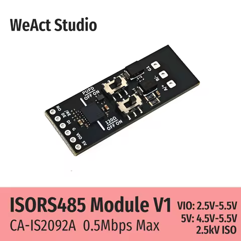 WeAct ISORS485 Module V1 CA-IS2092A 0.5Mbps 2.5kV Isolation 2.5-5.5V I/O RS485 Transceiver Board Uar