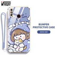 VRQR สำหรับ Infinix Smart 4 Smart 4C X653 X653C การ์ตูนเด็กหญิงเคสโทรศัพท์ (ฟรีสายคล้อง)