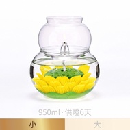 [Made in Taiwan] Xiaoruyi A11 Windproof Water Lotus Oil Lamp Set-Bright Yellow For Lamp 6 Days Brigh