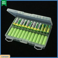 canaan|  Battery Storage Box Transparent Large Capacity Portable 48Pcs AA AAA Rechargeable Battery Container Organizer for Home