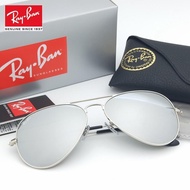 Hot2021Ray·Ban Pilot Metal SunglassesRb3025 3026Driver Full Silver Glass Lens Female MalePi15
