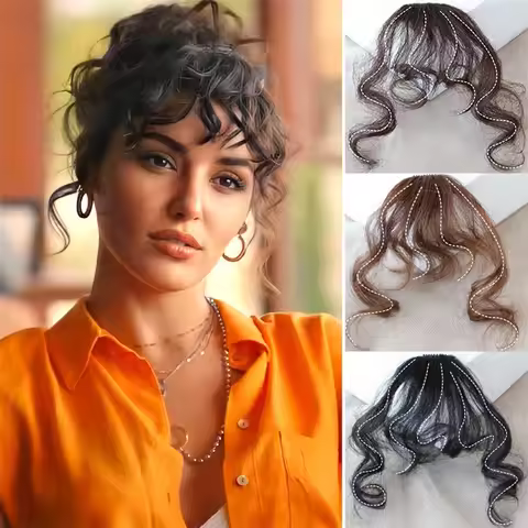 High Temperature Synthetic Fiber Ladies Wig Bangs Women's Nifty Curly Hair Extensions Forehead Bangs