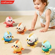 CRAFTSERIES Colorful Wind-up Hopping Chick Clockwork Swing Crawling Toy Toddlers Educational Interac