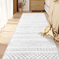 Runner Rug 2x7 Boho Geometric Area Rugs: Washable Kitchen Rug, Soft Non Slip Moroccan Long Hallway R