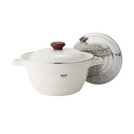 All In One系列 琺瑯鋼雙耳萬用鍋 27cm 白色