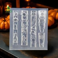 T&O Halloween 3D Silicone Nail Mold Pumpkin Skull Bat Ghost Spider Web Nails Templates Manicure Desi