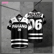 Jersey Pahang 2024 Nfl Design Jersey Baju Lelaki Dewasa Berkolar Plus Size Jersey Futsal Custom Name