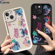 Fashion Cartoon Stitch surrounds animals Phone Case For OPPO A3S A5 AX5 AX5S A7 AX7 A12e A12 A8 A15 A15S A31 F9 Pro Soft Shockproof Tpu Cover