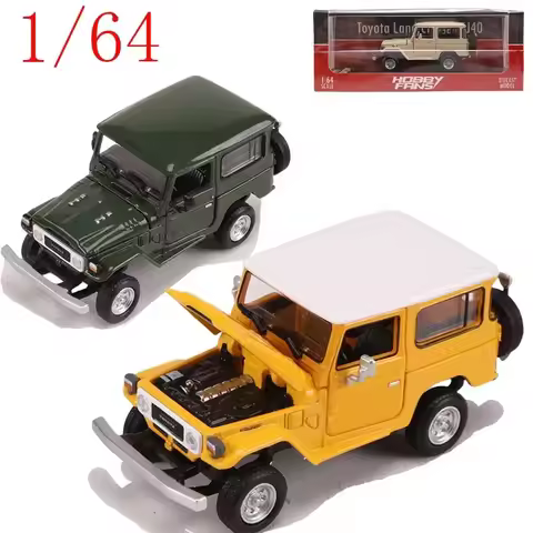 Hobby Fans Diecast 1:64 Scale Toyota Land Cruiser FJ40 Off-Road Vehicle Alloy Car Model Toys for Boy