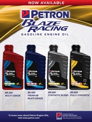 Petron Blaze Racing BR450 Premium Multgrade Gasoline Engine Oil SAE 20W-50 (4L)