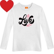 KHATULISTIWA LONG SLEEVE T SHIRT LOVE WORD GRAPHIC XS-5XL WOMEN MEN UNISEX BAJU LENGAN PANJANG
