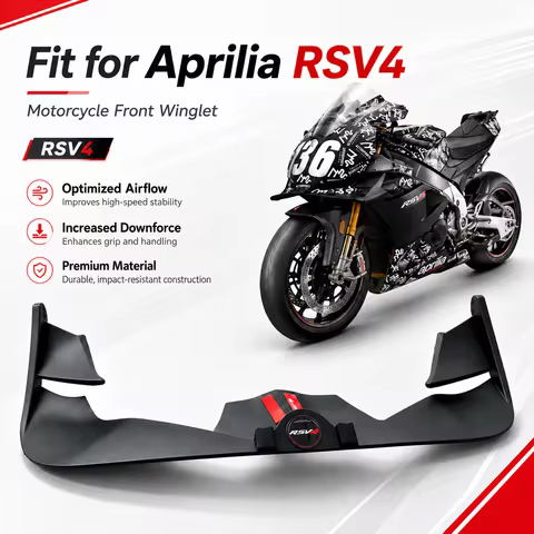 Motorcycle Front Winglet For Aprilia RSV4 2015-2018 Aerodynamic Wing Kit Carbon Fiber Style Downforc
