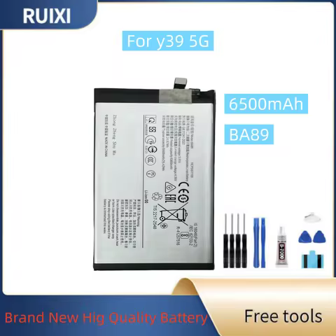 ZONGJl BA89 6500mAh For y39 5G Mobile Phone Battery + Free Tools