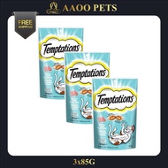 [AAOO Pets] Temptations Cat Treats - (Tempting Tuna Flavour) 85g x 3 pack