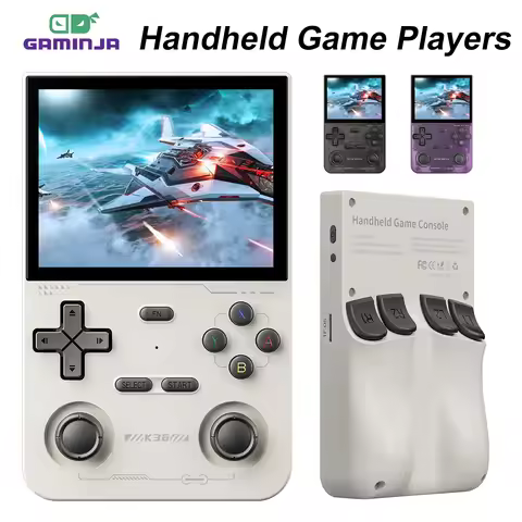 GAMINJA Open Source K36 Retro Handheld Video Game Console 16000 Games Emulator for PS1/PSP/DC/N64/SS